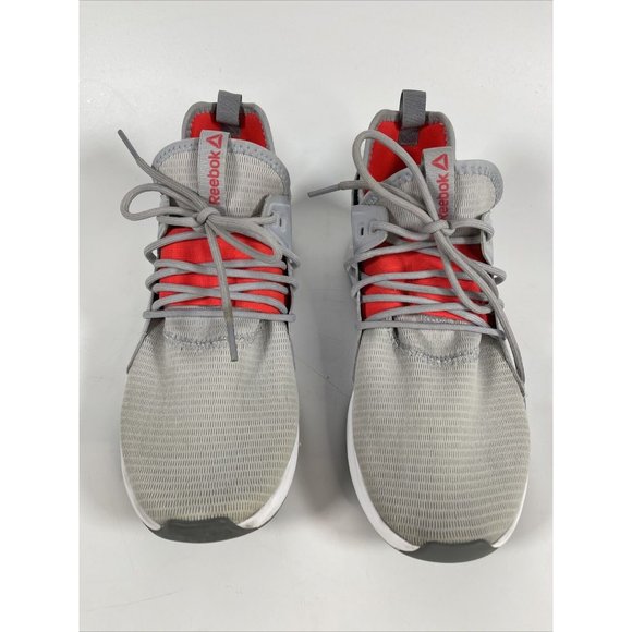 Reebok Mens CN6613 Canvas Low Top Lace Up Fashion Sneakers Size 7 Grey/Neon Red - Picture 5 of 15